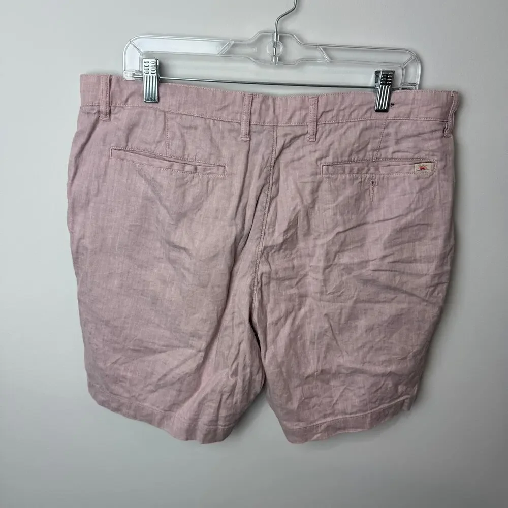 Faherty Men's Tradewind Linen Blend Shorts Size 35
